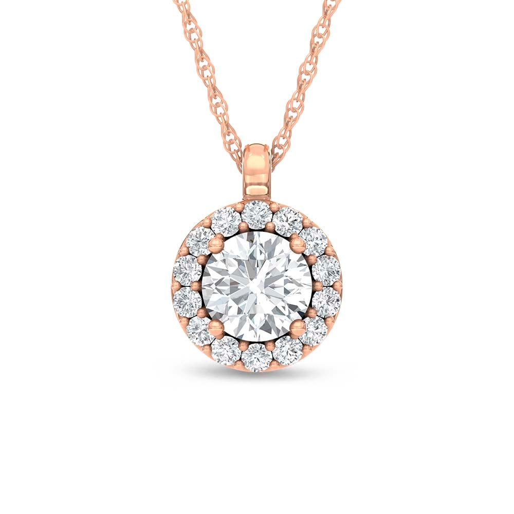 14K Rose Gold Lab Grown Diamond 1 1/3 Ct.Tw. Fashion Pendant