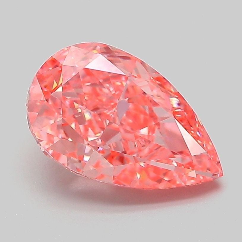 Loose Diamond - PEAR 2.06ct Fancy Vivid Pink VVS2: Loose Diamond - PEAR 2.06ct Fancy Vivid Pink VVS2 Source: This is a real non-mined Diamond that has been grown in a lab Shape: PEAR Carats: 2.06 Color: Fancy Vivid Pink Certification: IGI Video: