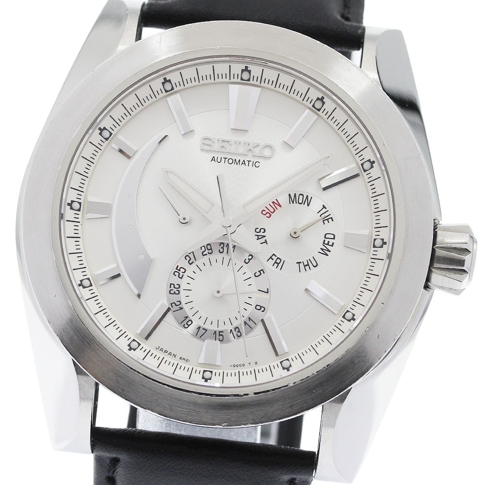 Seiko Brightz Ananta automatic men's wristwatch power reserve day-date: Seiko Brightz Ananta automatic men's wristwatch power reserve day-date This SEIKO Brightz Ananta Power Reserve Automatic men's wristwatch features a stainless steel case and a silver dial, complemente