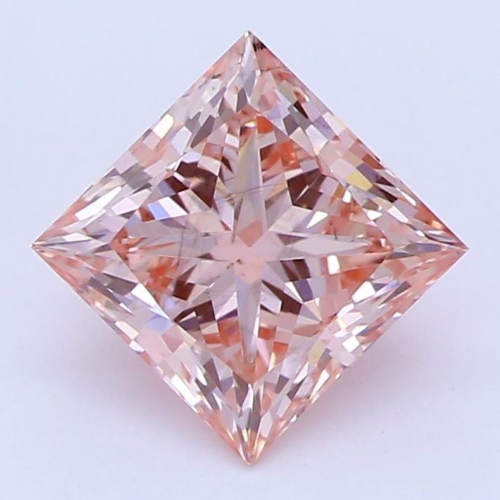 Loose Diamond - PRINCESS 0.8ct Fancy Intense Orangey Pink SI2