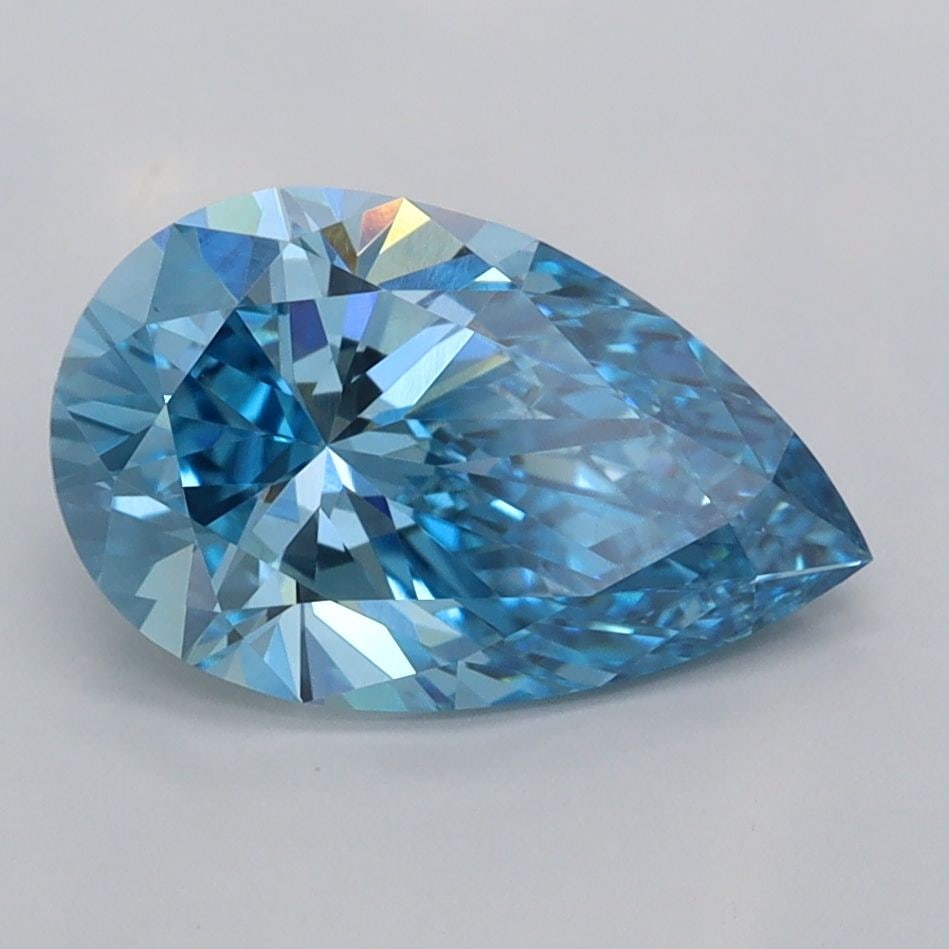Loose Diamond - PEAR 2.01ct Fancy Vivid Blue VVS2