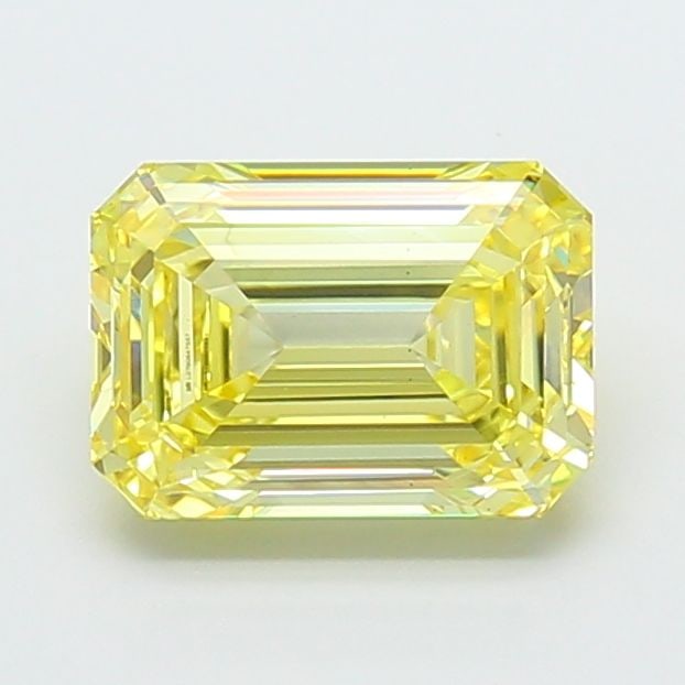 Loose Diamond - EMERALD 2.25ct Fancy Intense Yellow VS1