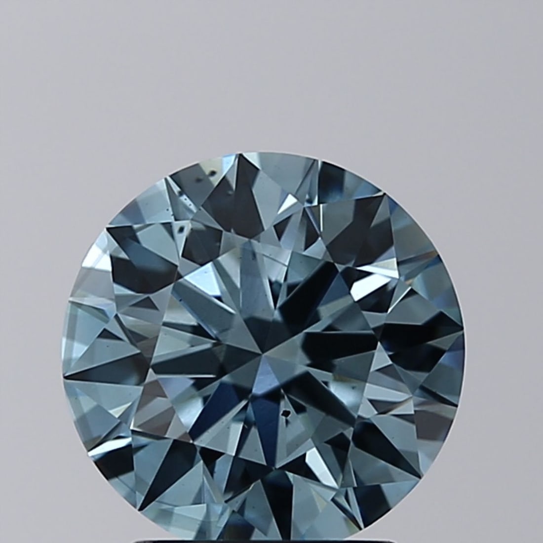 Ideal Loose Diamond - ROUND 2.06ct Fancy Intense Blue VS2