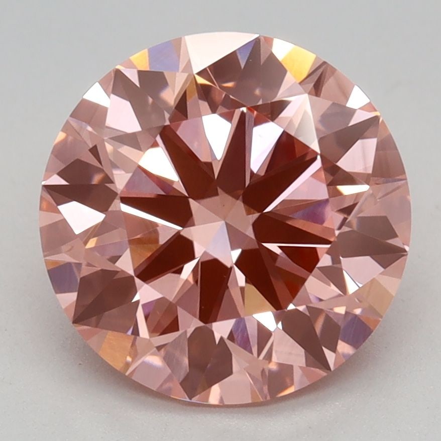 Ideal Loose Diamond - ROUND 2.5ct Fancy Vivid Pink VS1