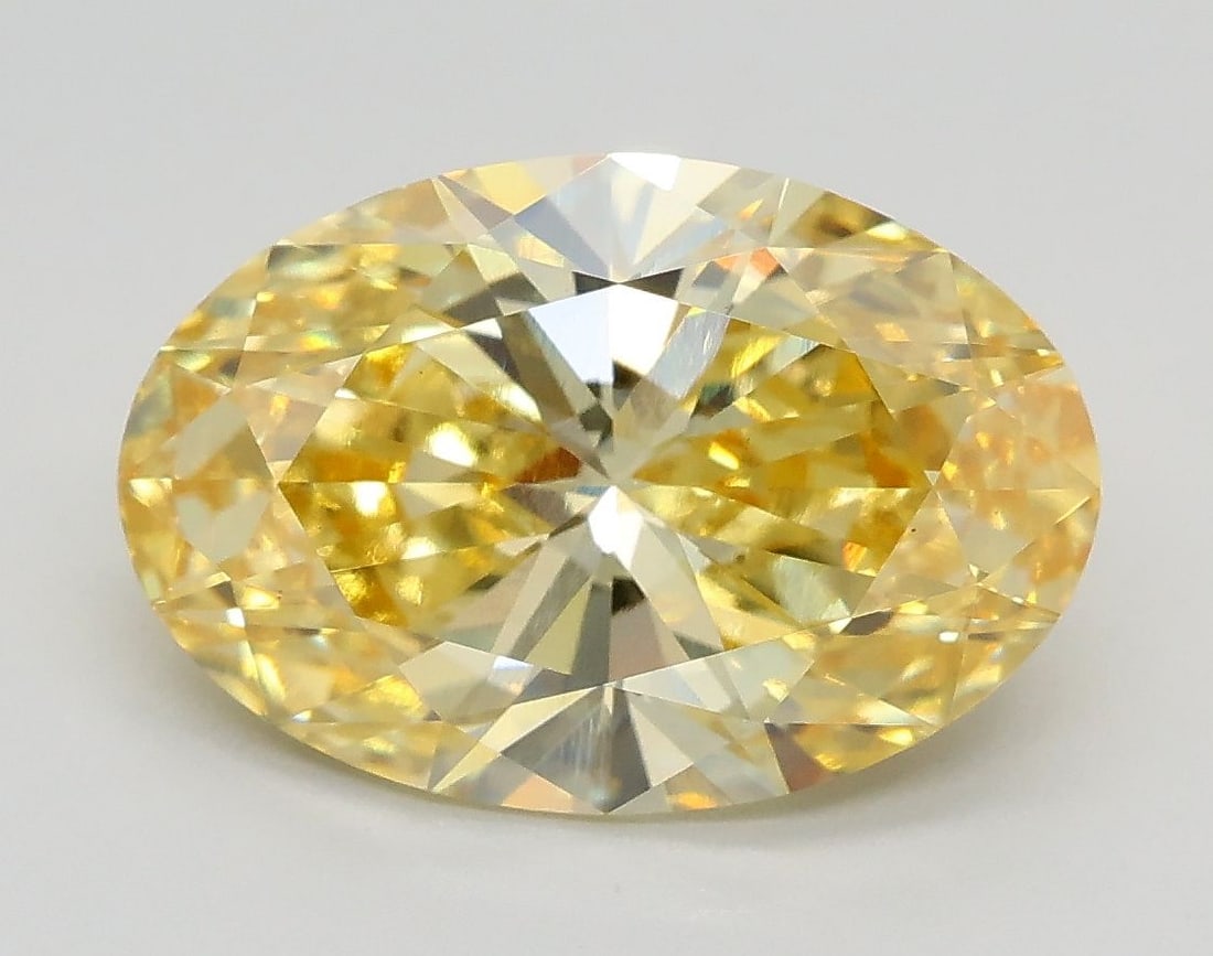 Loose Diamond - OVAL 3.2ct Fancy Vivid Yellow VS1