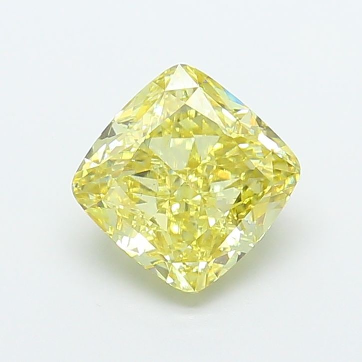 Loose Diamond - CUSHION MODIFIED 3.02ct Fancy Intense Yellow VS2