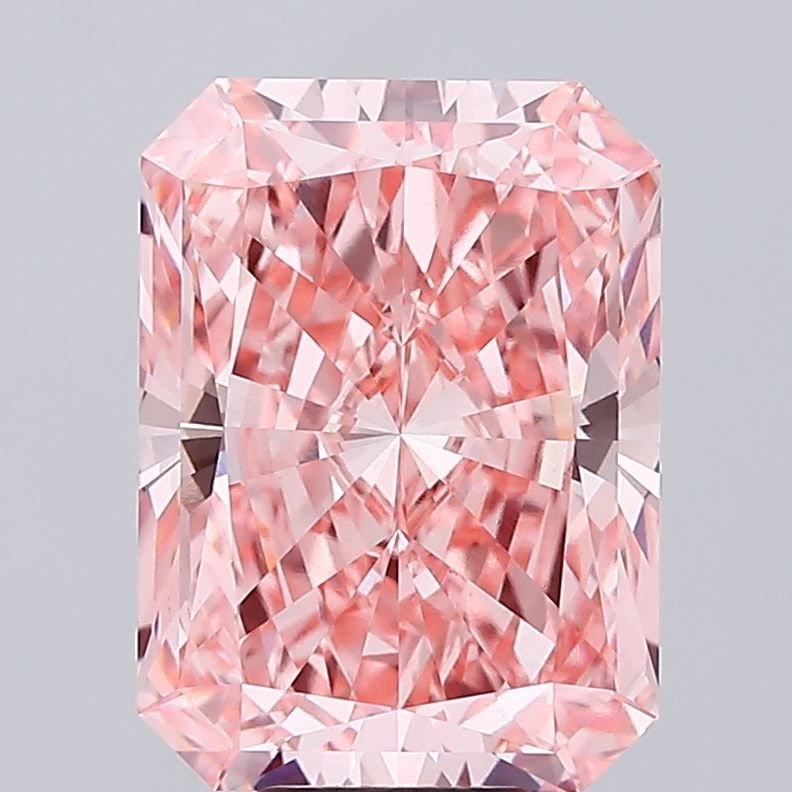Loose Diamond - RADIANT 9.07ct Fancy Vivid Pink VVS2: Loose Diamond - RADIANT 9.07ct Fancy Vivid Pink VVS2 Source: This is a real non-mined Diamond that has been grown in a lab Shape: RADIANT Carats: 9.07 Color: Fancy Vivid Pink Certification: IGI Video: