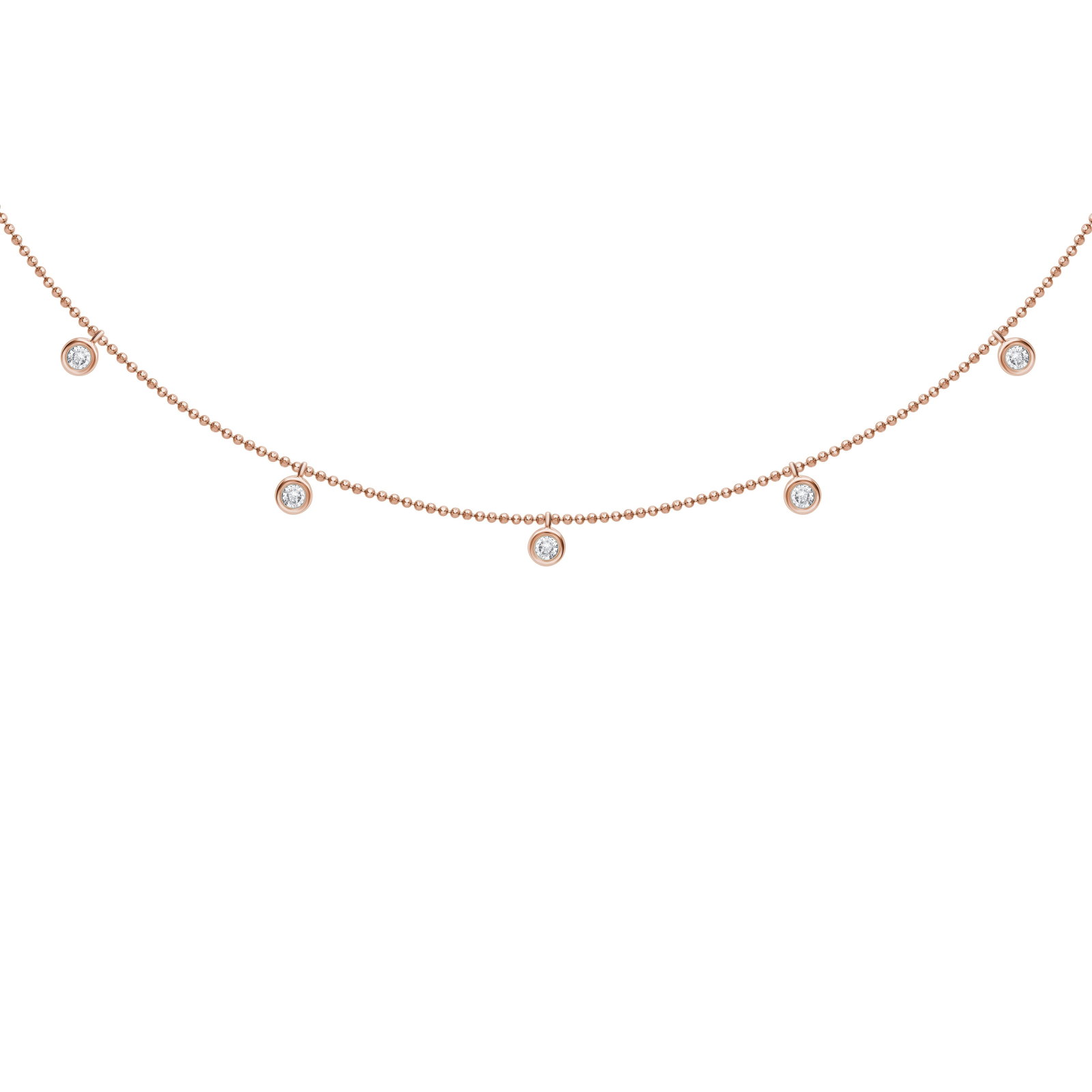 14K Rose Gold Diamond 3/4 Ct.Tw Fashion Necklace