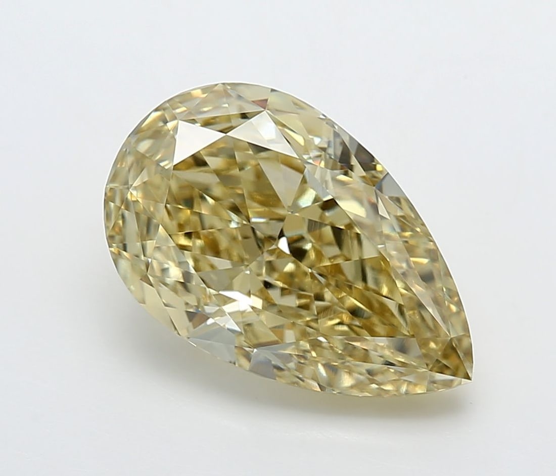 Loose Diamond - PEAR 5.05ct Fancy Vivid Yellow VVS2