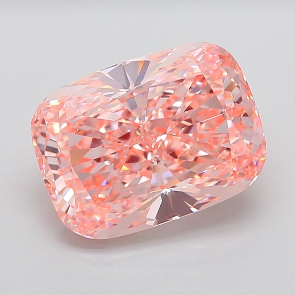 Loose Diamond - CUSHION MODIFIED 12.56ct Fancy Vivid Pink VVS2: Loose Diamond - CUSHION MODIFIED 12.56ct Fancy Vivid Pink VVS2 Source: This is a real non-mined Diamond that has been grown in a lab Shape: CUSHION MODIFIED Carats: 12.56 Color: Fancy Vivid Pink Certi