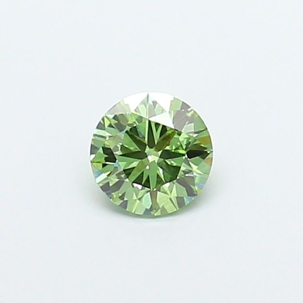 Loose Diamond - ROUND 0.58ct Fancy Vivid Green VS1