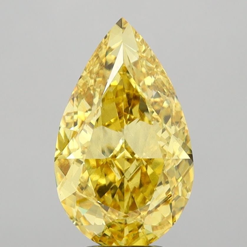 Loose Diamond - PEAR 5.56ct Fancy Vivid Yellow VS2