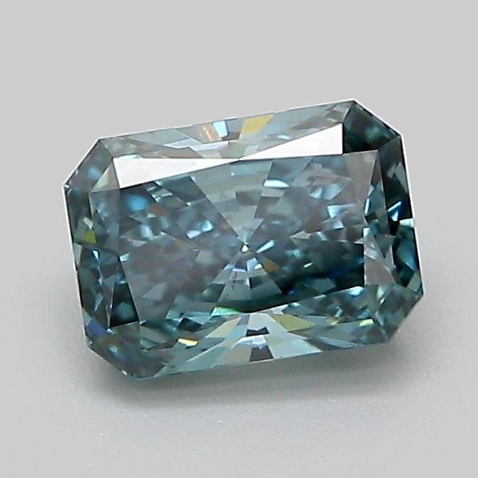 Loose Diamond - RADIANT 1.02ct Fancy Vivid Blueish Green VS2: Loose Diamond - RADIANT 1.02ct Fancy Vivid Blueish Green VS2 Source: This is a real non-mined Diamond that has been grown in a lab Shape: RADIANT Carats: 1.02 Color: Fancy Vivid Blueish Green Certific