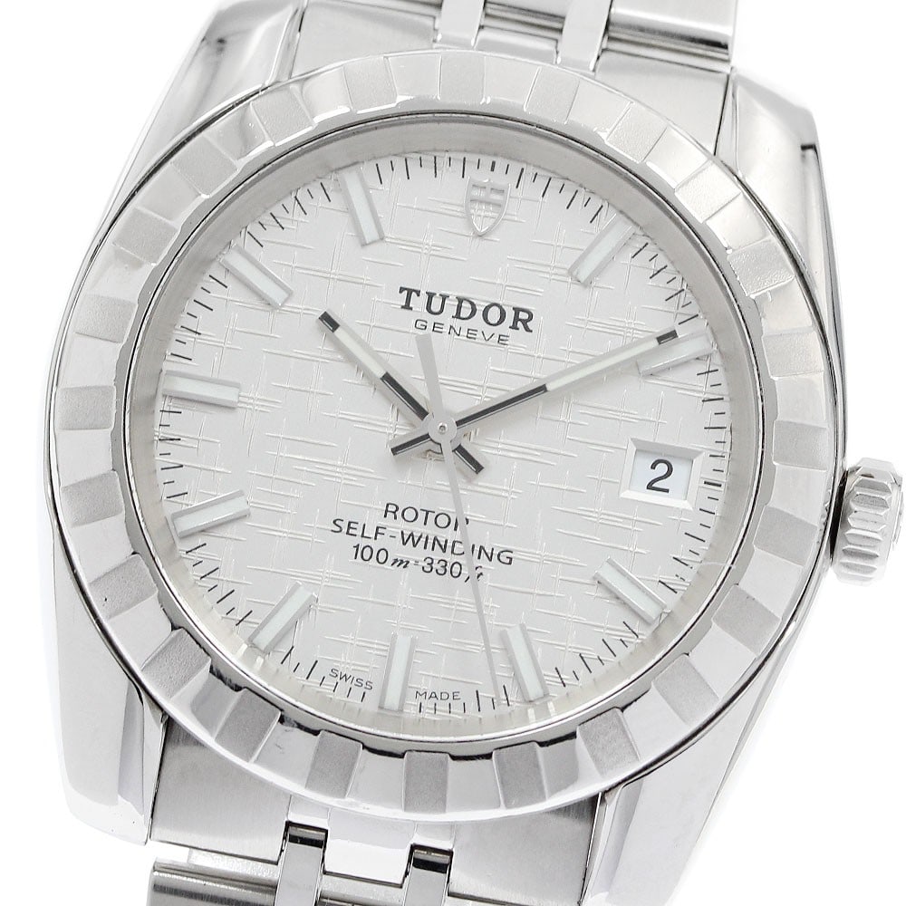 TUDOR Classic Date 21010 mens automatic wristwatch: TUDOR Classic Date 21010 mens automatic wristwatch TUDOR Classic Date automatic men's wristwatch in pre-owned condition. This Swiss-made timepiece is designed for everyday wear and reflects the Classi