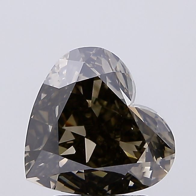 Loose Diamond - HEART 2.95ct Fancy Yellowish Brown VVS2: Loose Diamond - HEART 2.95ct Fancy Yellowish Brown VVS2 Source: This is a real non-mined Diamond that has been grown in a lab Shape: HEART Carats: 2.95 Color: Fancy Yellowish Brown Certification: IGI 