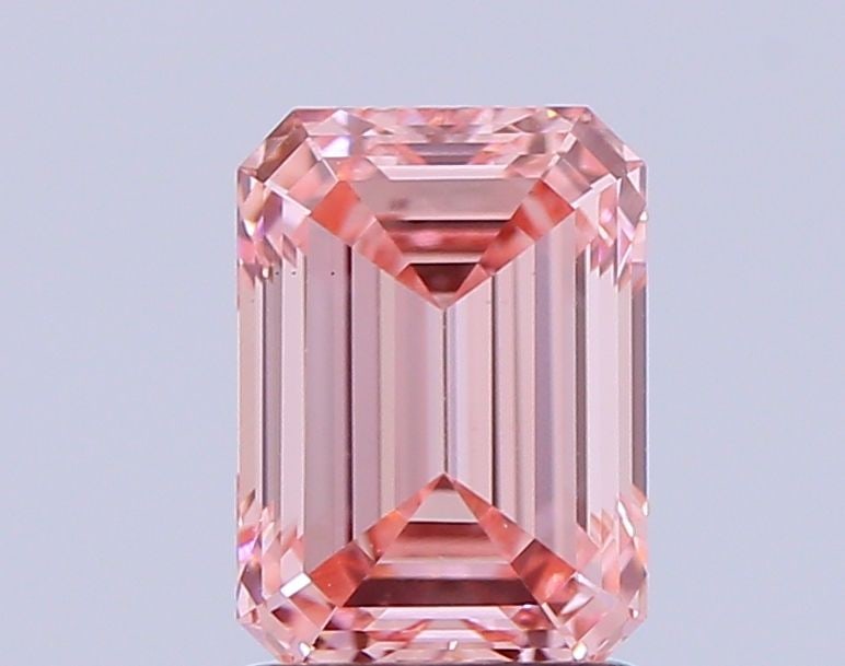 Loose Diamond - EMERALD 1.52ct Fancy Vivid Pink VS1