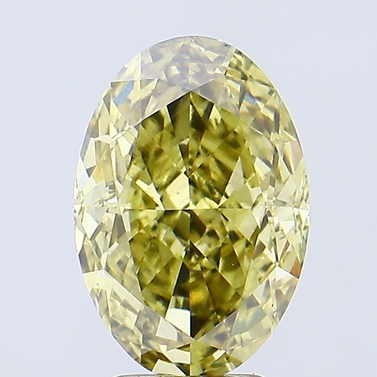 Loose Diamond - OVAL 4.5ct Fancy Intense Gray Yellow VS1