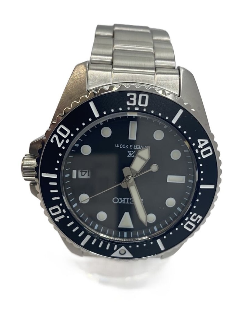 Seiko Prospex V157-00A0 Stainless Steel Diver Watch: Seiko Prospex V157-00A0 Stainless Steel Diver Watch This SEIKO PROSPEX DIVER SCUBA V157-00A0 men's wristwatch features a black dial and a stainless steel case and band. Made in Japan, it is designed f