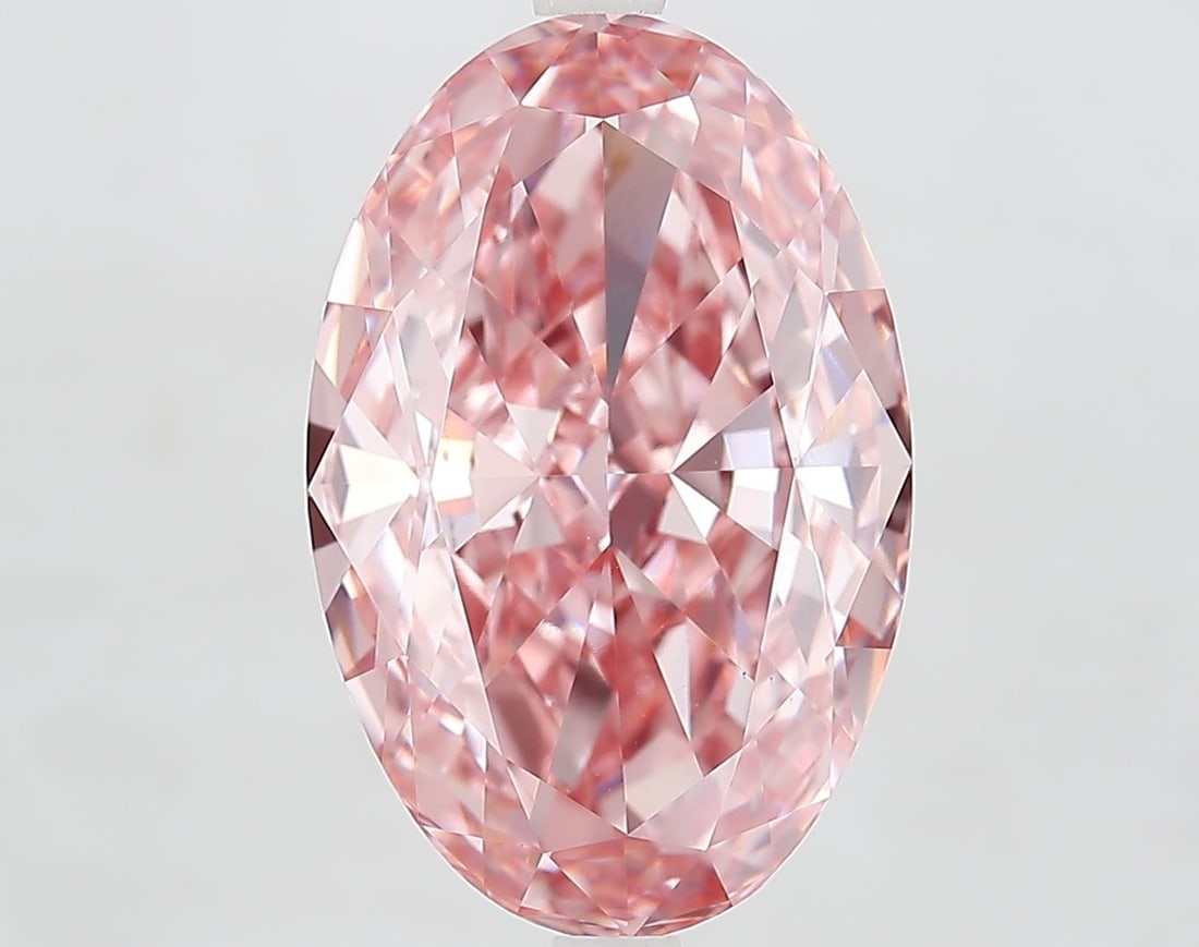 Loose Diamond - OVAL 8.05ct Fancy Vivid Pink VS1: Loose Diamond - OVAL 8.05ct Fancy Vivid Pink VS1 Source: This is a real non-mined Diamond that has been grown in a lab Shape: OVAL Carats: 8.05 Color: Fancy Vivid Pink Certification: IGI Video: