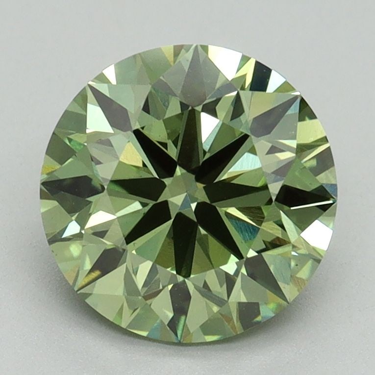 Loose Diamond - ROUND 2.07ct Fancy Vivid Green VS1