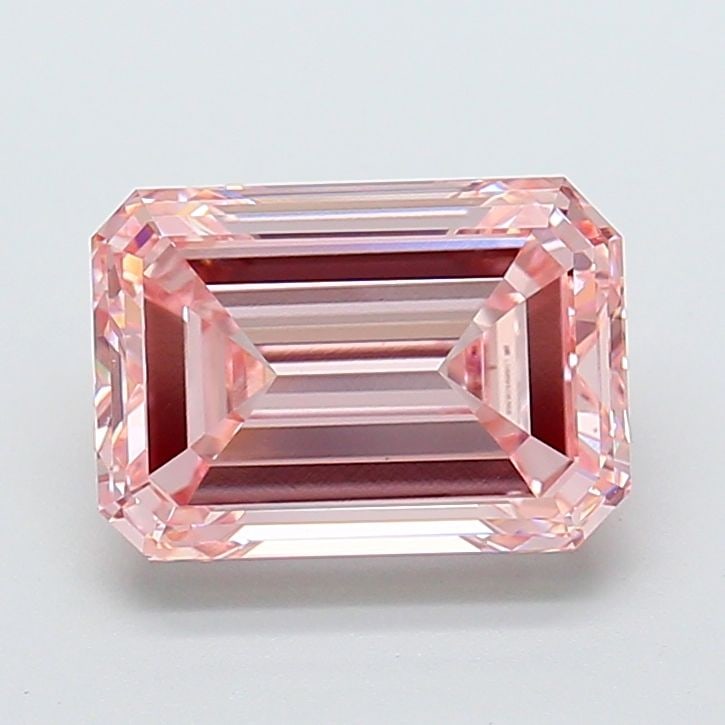 Loose Diamond - EMERALD 3.5ct Fancy Intense Pink VS1