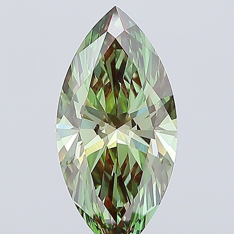 Loose Diamond - MARQUISE 3.05ct Fancy Vivid Green VS1: Loose Diamond - MARQUISE 3.05ct Fancy Vivid Green VS1 Source: This is a real non-mined Diamond that has been grown in a lab Shape: MARQUISE Carats: 3.05 Color: Fancy Vivid Green Certification: IGI Vid