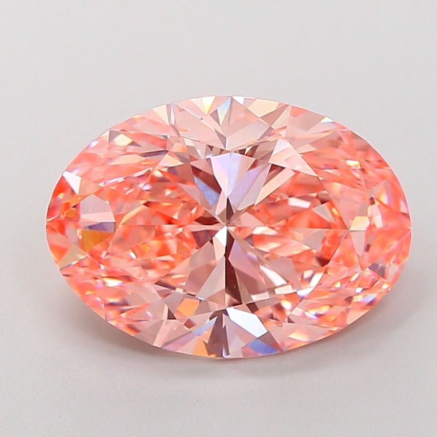 Loose Diamond - OVAL 5.03ct Fancy Vivid Pink VS1: Loose Diamond - OVAL 5.03ct Fancy Vivid Pink VS1 Source: This is a real non-mined Diamond that has been grown in a lab Shape: OVAL Carats: 5.03 Color: Fancy Vivid Pink Certification: IGI Video: