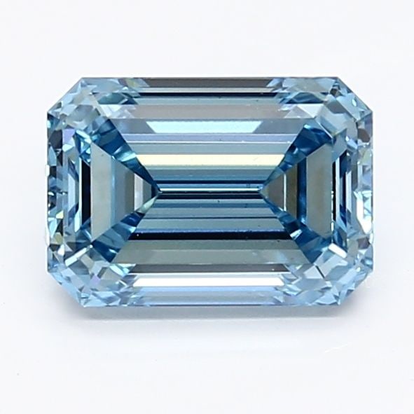 Loose Diamond - EMERALD 1.29ct Fancy Vivid Blue VS2