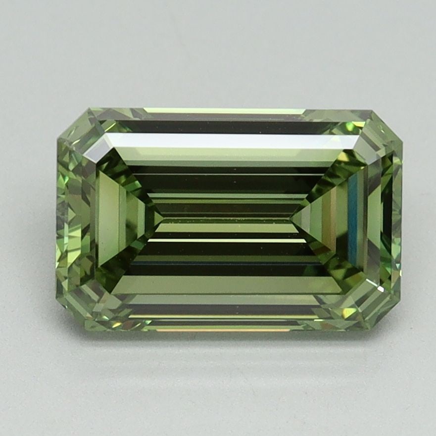 Loose Diamond - EMERALD 2.2ct Fancy Vivid Green VS1