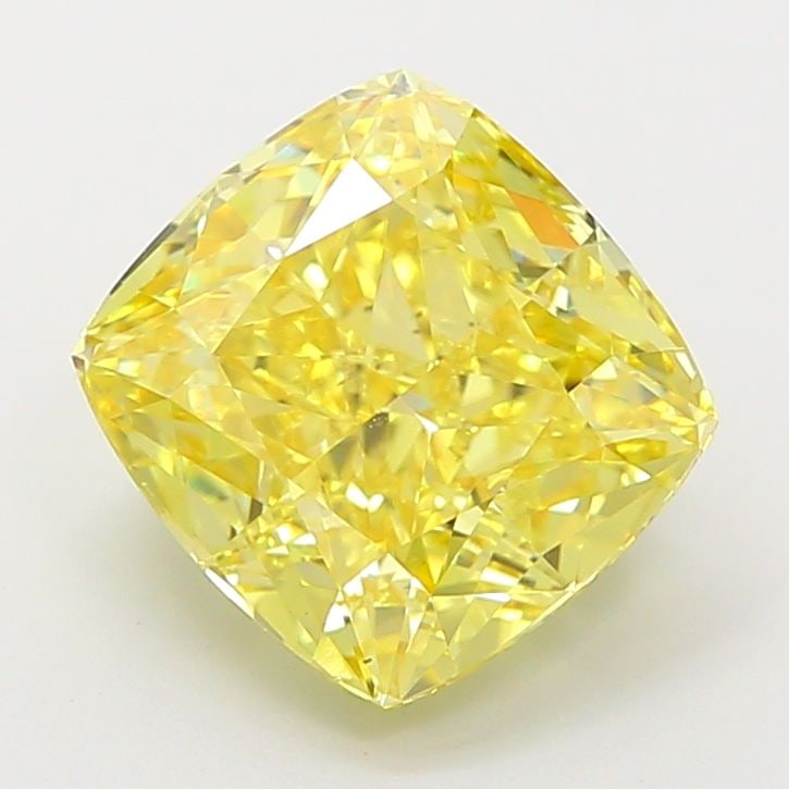 Loose Diamond - CUSHION MODIFIED 3.52ct Fancy Vivid Yellow VS2