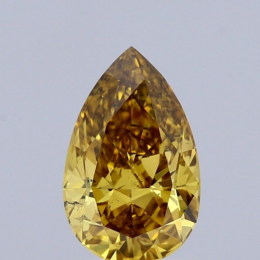 Loose Diamond - PEAR 1.05ct Fancy Vivid Gray Yellow SI1
