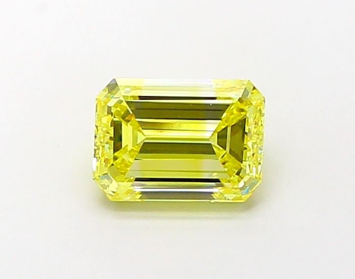 Loose Diamond - EMERALD 1.96ct Fancy Vivid Yellow VVS2