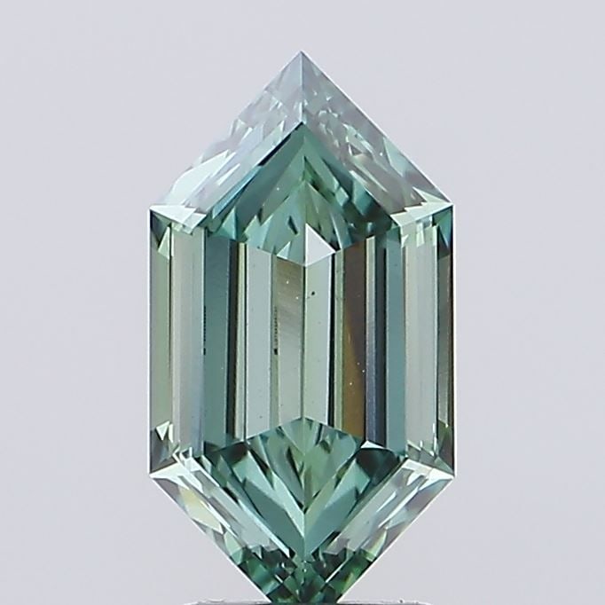Loose Diamond - HEXAGONAL 2.12ct Fancy Vivid Green VS1