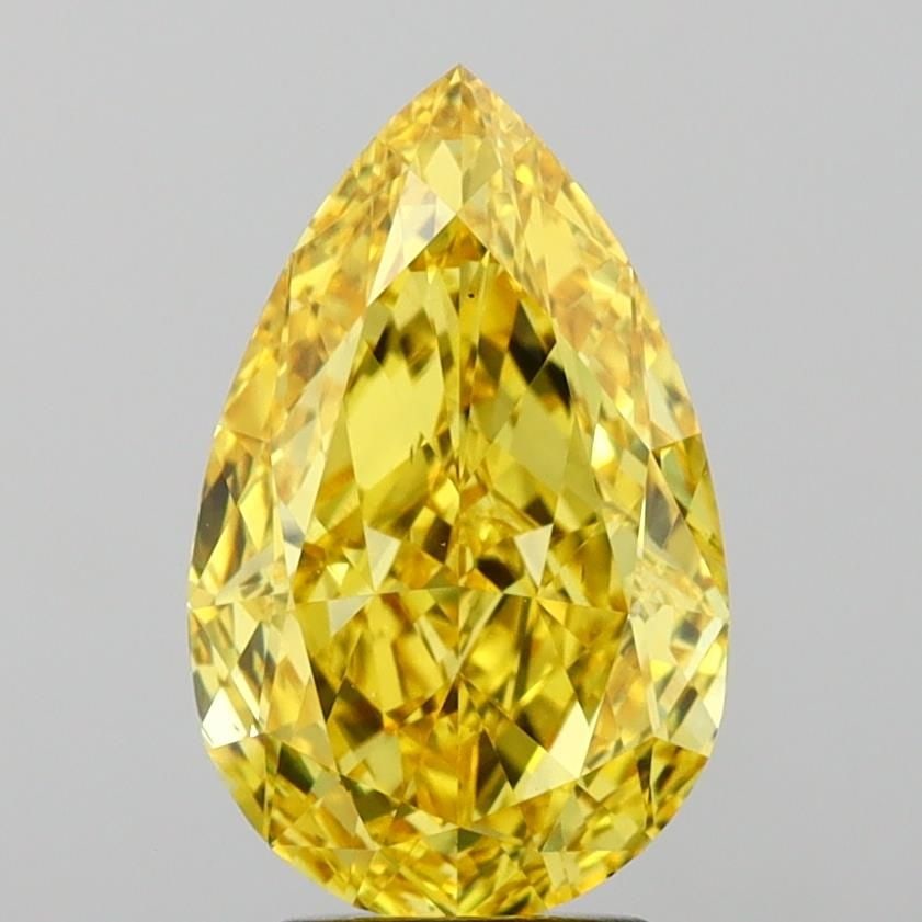 Loose Diamond - PEAR 6.35ct Fancy Vivid Yellow VS2