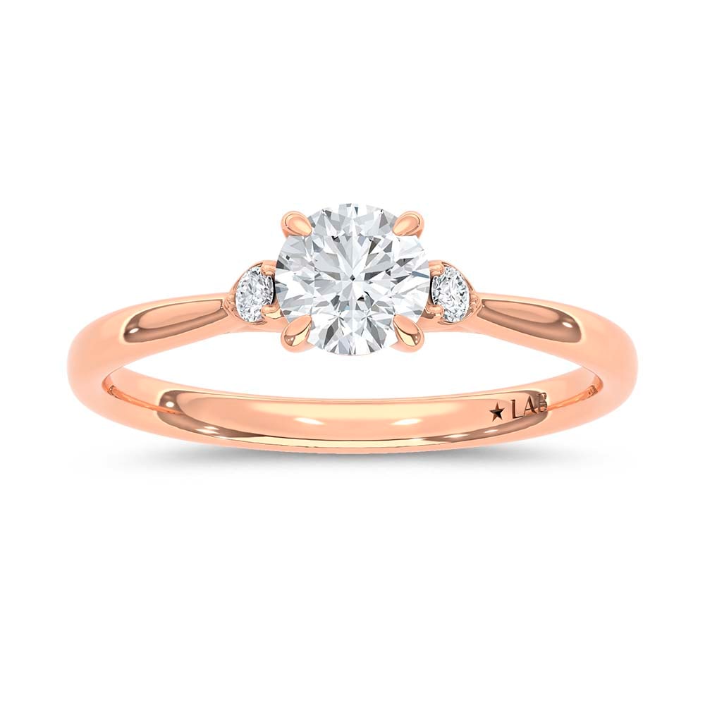 10K Rose Gold Lab Grown Diamond 1/2 Ct.Tw. Promise Ring: 10K Rose Gold Lab Grown Diamond 1/2 Ct.Tw. Promise Ring Celebrate love, commitment, and meaningful moments with this elegant lab-grown diamond promise ring, crafted in radiant 10K Rose gold. Featuring