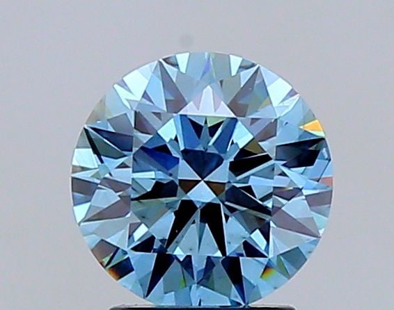 Ideal Loose Diamond - ROUND 2.08ct Fancy Vivid Blue SI1