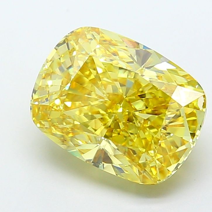 Loose Diamond - CUSHION MODIFIED 7.2ct Fancy Vivid Yellow VS2