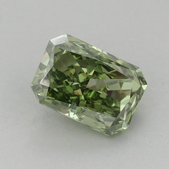 Loose Diamond - RADIANT 0.75ct Fancy Vivid Green VVS2: Loose Diamond - RADIANT 0.75ct Fancy Vivid Green VVS2 Source: This is a real non-mined Diamond that has been grown in a lab Shape: RADIANT Carats: 0.75 Color: Fancy Vivid Green Certification: IGI Vide