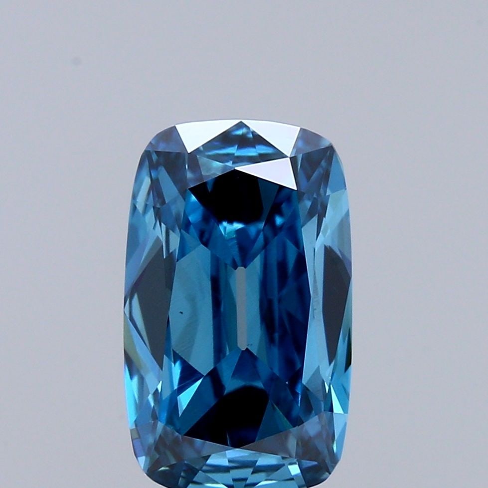 Loose Diamond - CUSHION BRILLIANT 1.42ct Fancy Vivid Blue VVS2: Loose Diamond - CUSHION BRILLIANT 1.42ct Fancy Vivid Blue VVS2 Source: This is a real non-mined Diamond that has been grown in a lab Shape: CUSHION BRILLIANT Carats: 1.42 Color: Fancy Vivid Blue Certi