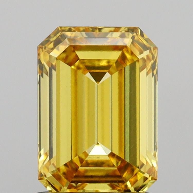 Loose Diamond - EMERALD 1.16ct Fancy Intense Yellow VS1