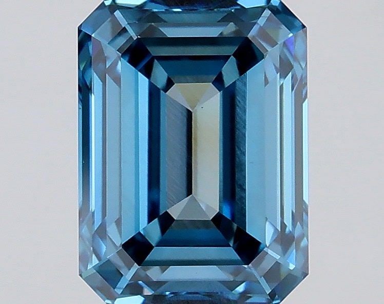 Loose Diamond - EMERALD 1.63ct Fancy Vivid Blue VVS2