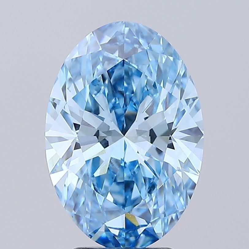 Loose Diamond - OVAL 3.95ct Fancy Vivid Blue VVS2: Loose Diamond - OVAL 3.95ct Fancy Vivid Blue VVS2 Source: This is a real non-mined Diamond that has been grown in a lab Shape: OVAL Carats: 3.95 Color: Fancy Vivid Blue Certification: IGI Video: