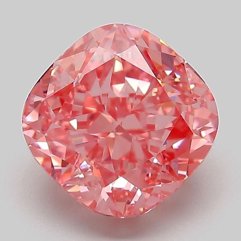 Loose Diamond - CUSHION MODIFIED 3.12ct Fancy Vivid Pink VVS2