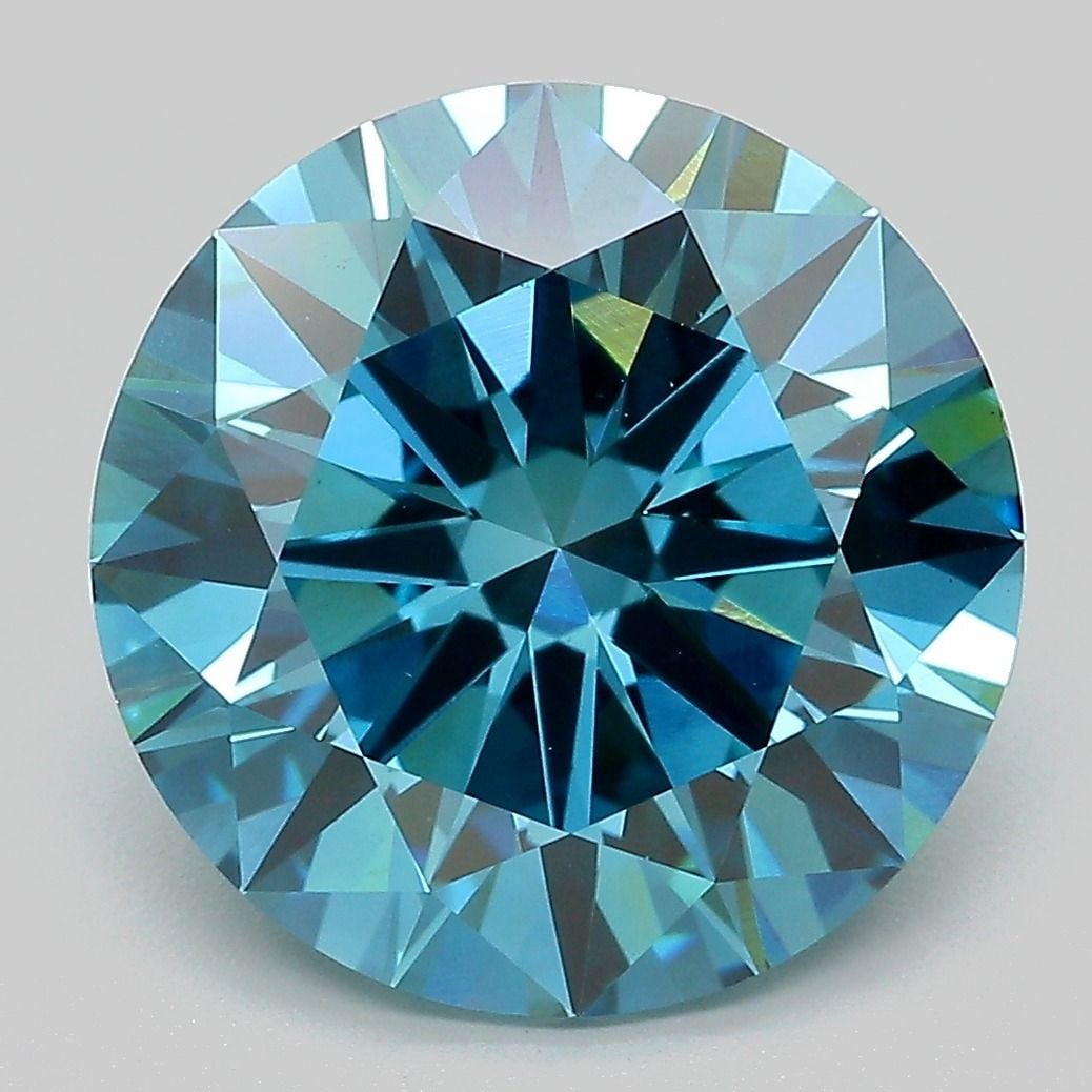 Ideal Loose Diamond - ROUND 6.99ct Fancy Vivid Blue VS1