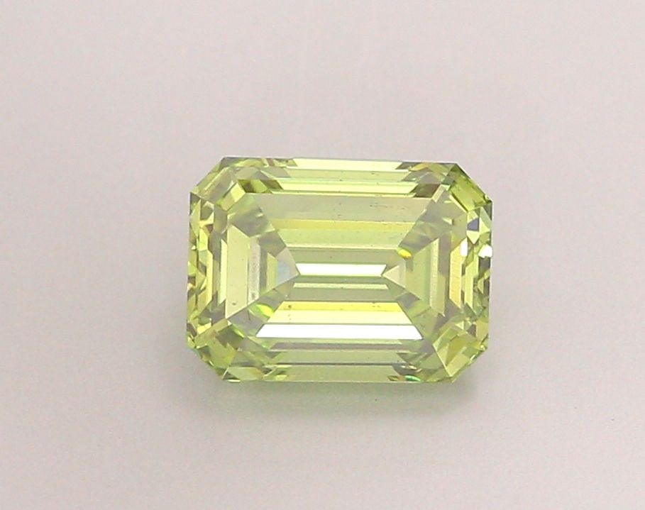 Loose Diamond - EMERALD 1.58ct Fancy Vivid Green SI1