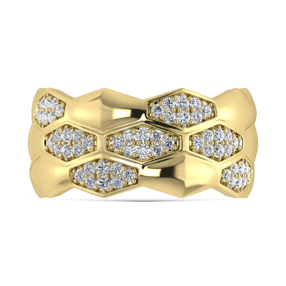 14K Yellow Gold Diamond 1/3 Ct.Tw. Fashion Band