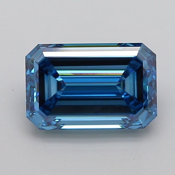 Loose Diamond - EMERALD 4.56ct Fancy Vivid Blue VS1