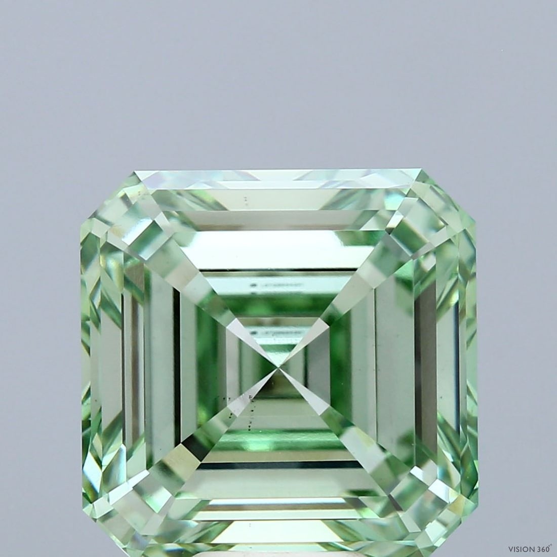 Loose Diamond - ASSCHER 10.08ct Fancy Vivid Green VS1
