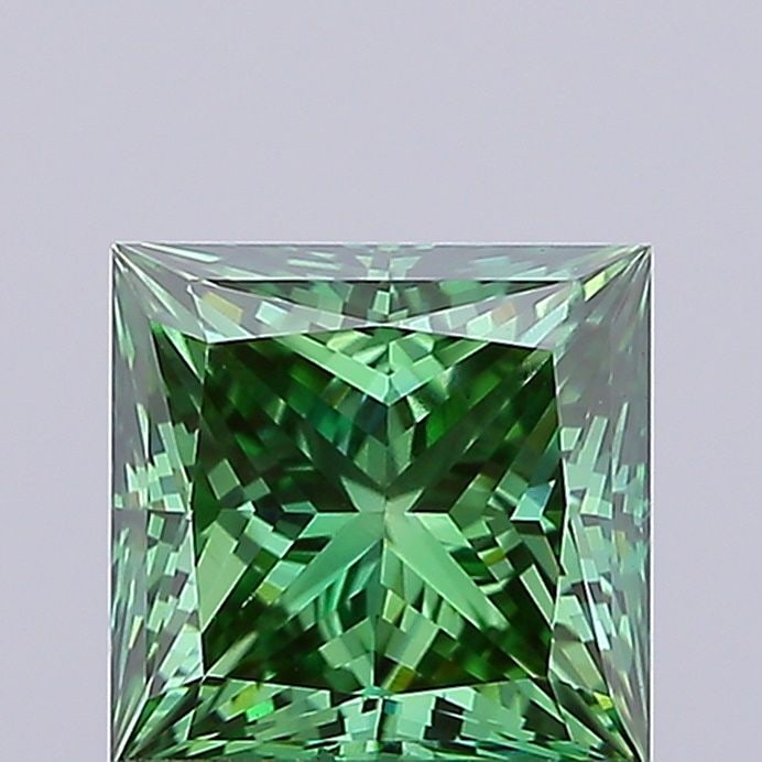 Loose Diamond - PRINCESS 1.2ct Fancy Vivid Green VS2