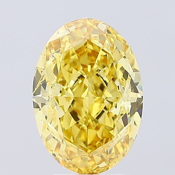 Loose Diamond - OVAL 4.77ct Fancy Vivid Yellow VS1